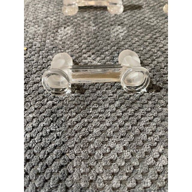 1900 - 1909 Antique Baccarat Baby Bust Glass Knife Rests With Cherub Faces on Each Side - Set of 8 For Sale - Image 5 of 6