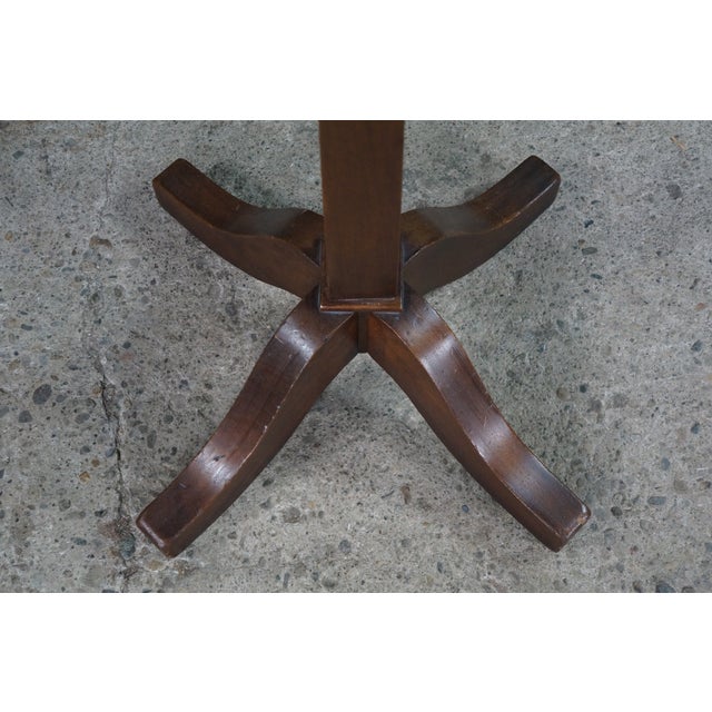 Antique b.l. Marble Chair Co Mission Arts & Crafts Oak Coat Hat Hall Tree 73" For Sale - Image 6 of 17