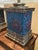 Blue Vintage Chinoiserie Teal Floral & Gilt Architectural Table Lamps - a Pair For Sale - Image 8 of 12