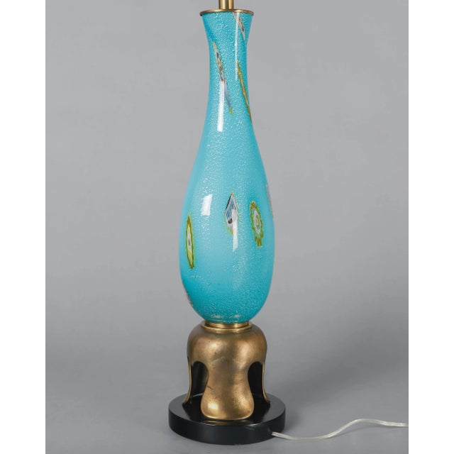 Mid 20th Century Mid-Century Murano Glass Table Lamp by Barovier & Toso, Italy, 1950s For Sale - Image 5 of 11