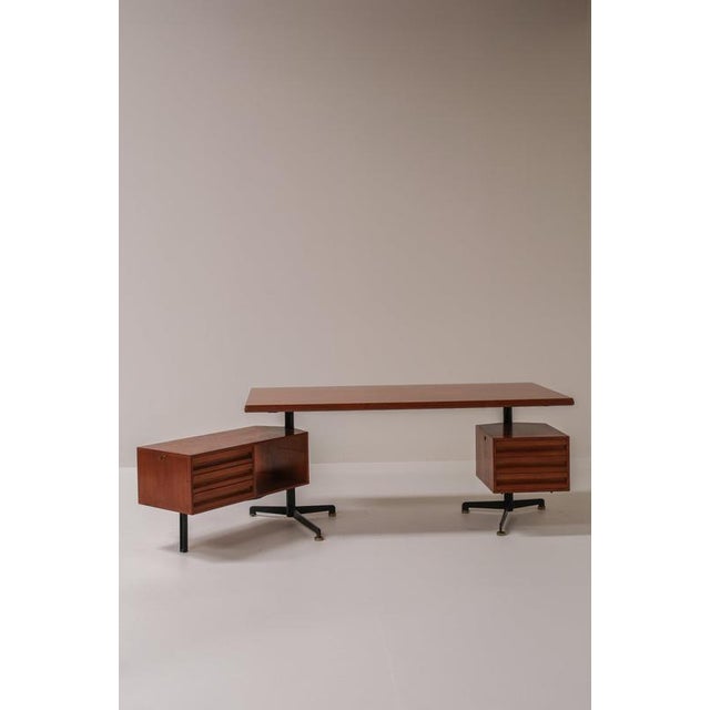 Iconic t95 executive desk designed by osvaldo borsani for tecno, italy, in 1956. The t95 is one of borsani’s most...