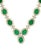 37 Ct Oval Shape Natural Emerald & 22 Carat Diamond Necklace & Earring Suite For Sale - Image 17 of 18