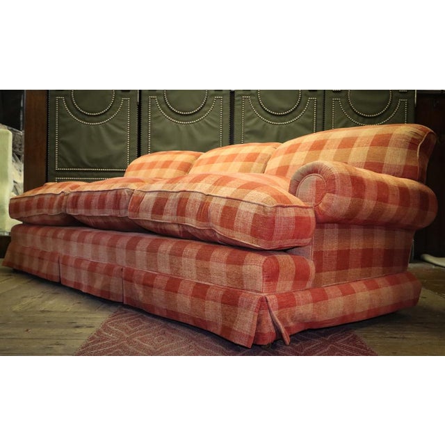 Large Gingham Three-Seater Sofa by George Smith, 2010s For Sale - Image 17 of 18