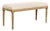 Lille Bench in Natural Linen with Natural Oak Frame For Sale