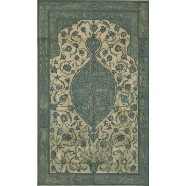 1920s Alexandre M. Raymond, Iznik Tile Panel Print, Tomb of Sultan Selim Ii, 1924, Paper For Sale - Image 5 of 9