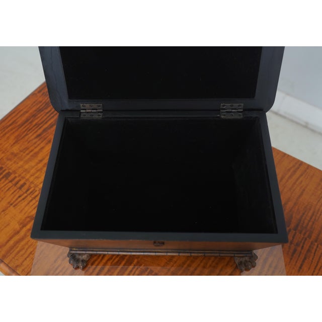 Neoclassical Neoclassical Dresser Top Jewelry Box W. Paw Feet For Sale - Image 3 of 12