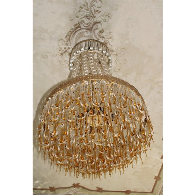 Mid-Century Modern Murano Glass Chandelier from Archimede Seguso, 1940s For Sale - Image 3 of 15