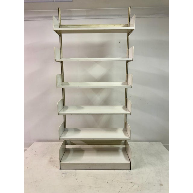 Industrial Congresso Bookcase or Shelving System in White Steel by Lips Vago, 1960s For Sale - Image 15 of 15
