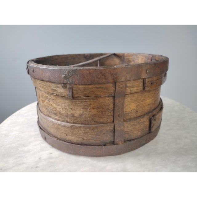 Rustic Antique Bentwood & Iron Grain & Dry Goods Measure For Sale In Washington DC - Image 6 of 13