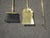 Vintage French Country Gold Brass Fireplace Tools W Three Tools For Sale - Image 11 of 12