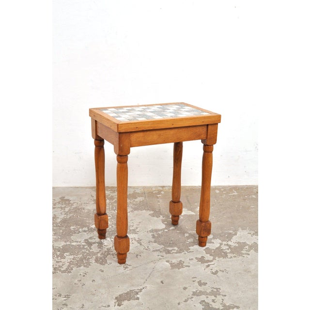 1960s Vintage Mosaik Side Table in Oak, 1960s For Sale - Image 5 of 9
