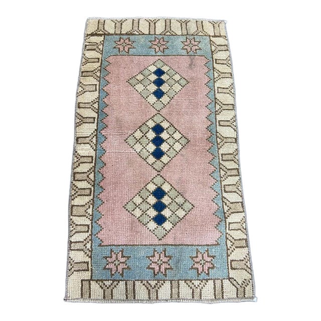 Turkish Yastik Rug 1'8" x 2'11" For Sale
