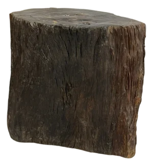 Large Dark Brown Reclaimed Tree Trunk Side Pedestal Table