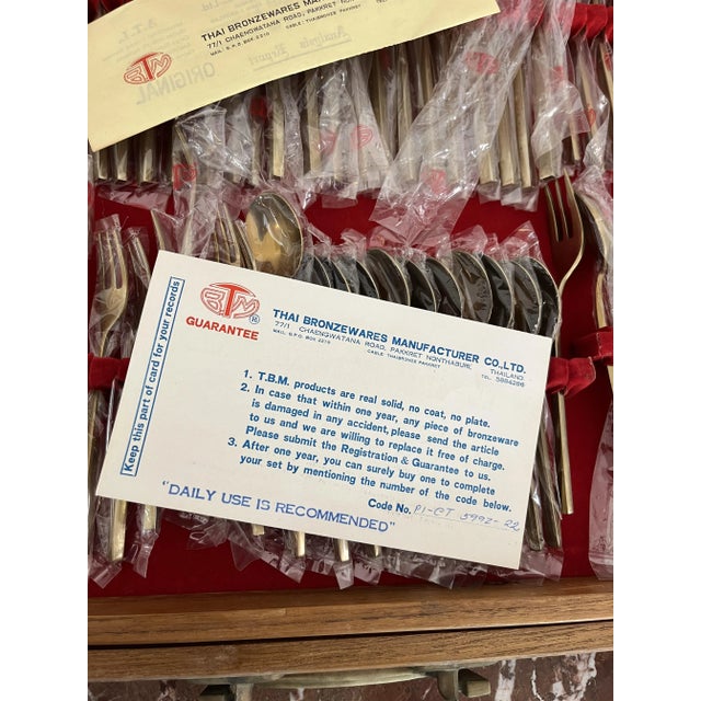 120-Piece Oriental Brass Cutlery Set, 1977, Set of 120 For Sale - Image 12 of 18