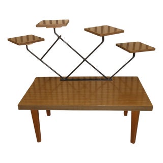 Flower Bench with Etagere in Resopal, 1960s For Sale