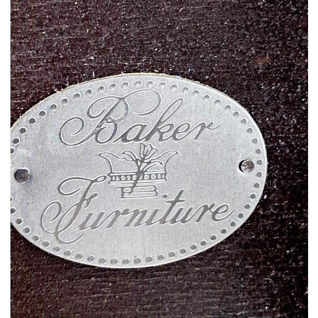 Late 20th Century Baker Furniture Historic Charleston Collection Mahogany Banded Double Pedestal Extension Dining Table...