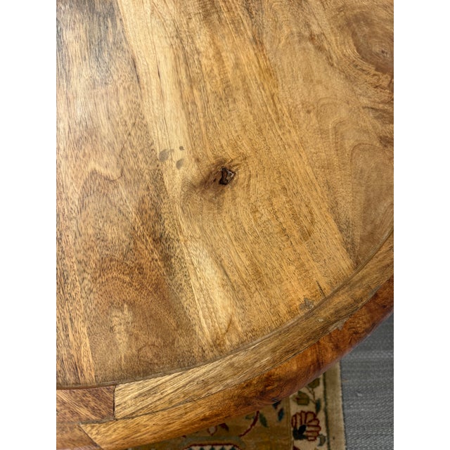 West Elm Carved Lattice Coffee Table For Sale - Image 9 of 12