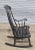 Late 20th Century Share Black Hitchcock Style Windsor Arm Rocking Chair Harvest Stencil Gold Accents For Sale In Cleveland - Image 6 of 8
