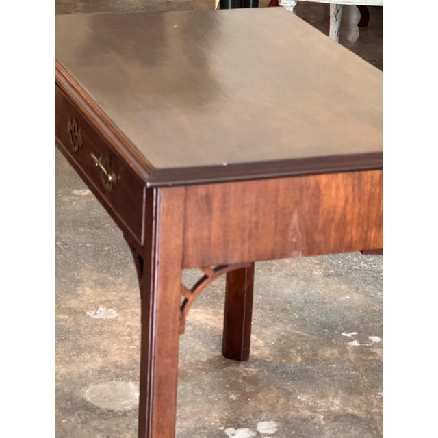 Late 18th Century George III Mahogany Side Table With Pierced Brackets For Sale - Image 9 of 13