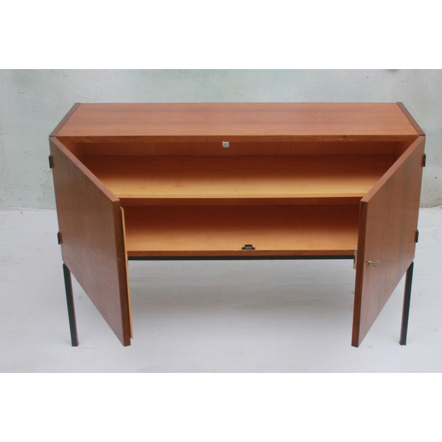 Wood Sideboard in Walnut on Metal Legs, 1965 For Sale - Image 7 of 11