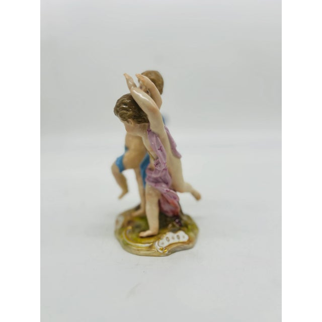 Early 19th Century Antique Meissen Porcelain Model of 2 Dancing Figures Circa 1815 For Sale - Image 5 of 12