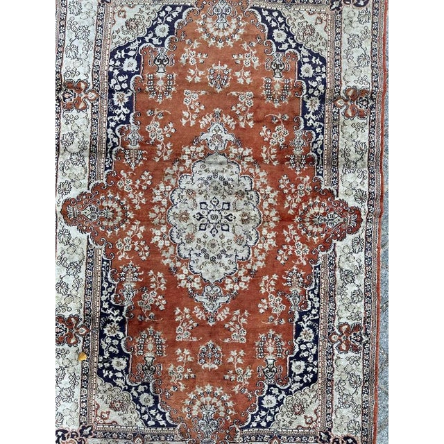 Vintage Sino Qom Silk Rug, 1990s For Sale - Image 3 of 18