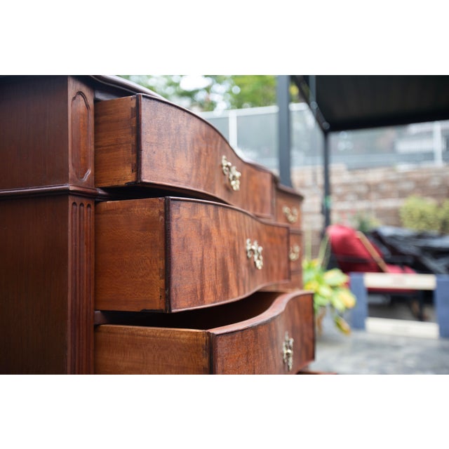 Brass Vintage Kindel Mahogany 12-Drawer Dresser For Sale - Image 8 of 10
