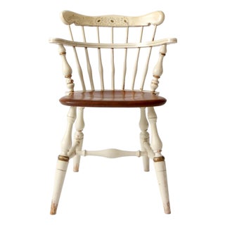 Vintage Ethan Allen Comb Back Painted Chair For Sale