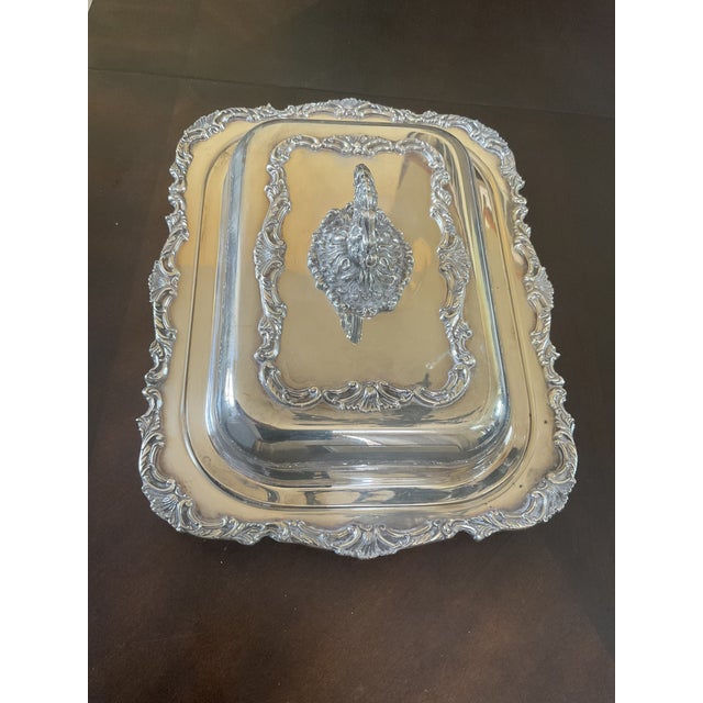 Traditional Late 20th Century Silverplate Vegetable Tureen With Lid For Sale - Image 3 of 6