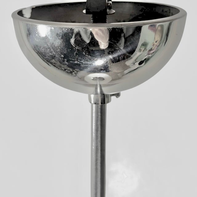 Vintage Scandinavian Pendant Lamp in Glass and Chrome, Sweden, 1920s For Sale - Image 12 of 14