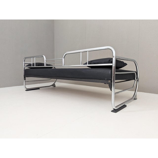 Bauhaus Tubular Steel Sofa by Hynek Gottwald, 1930s For Sale - Image 6 of 17