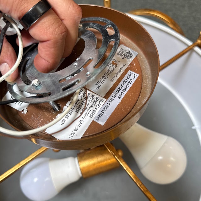 Golden Rings Semi-Flush Mount For Sale - Image 12 of 12