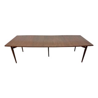 Mid-Century Modern Banquet Size Walnut Dining Table For Sale