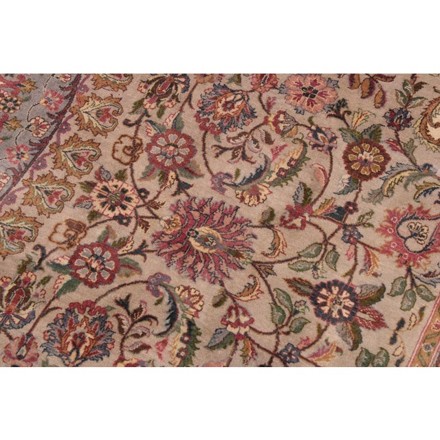 1990s Art Nouveau 1990's Pak-Persian Gray/Drk.green Wool Rug - 8'10'' X 12'5'' For Sale - Image 5 of 9