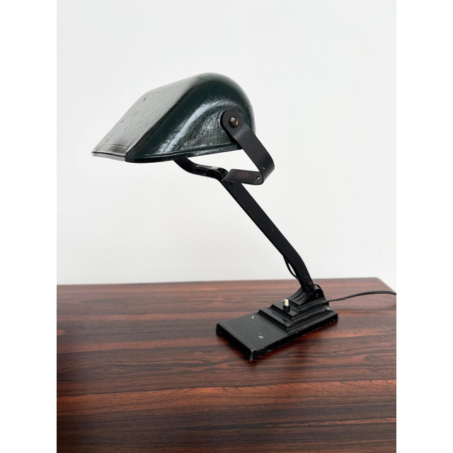 Vintage Articulated Desk Lamp with Black Frame from Erpe, 1930s For Sale - Image 9 of 13
