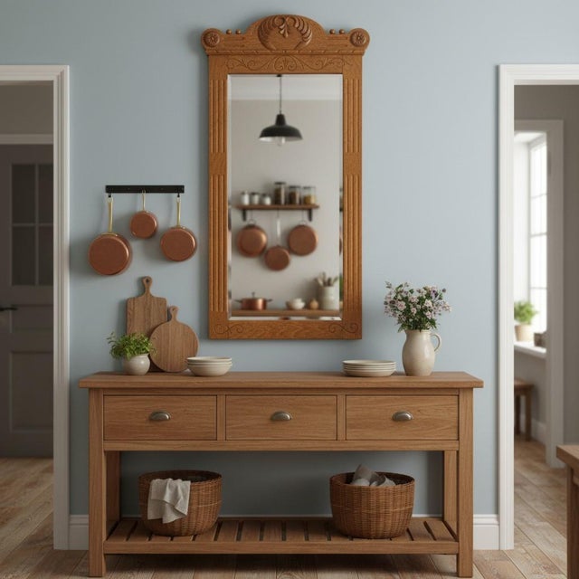 Late 19th century Eastlake wall mirror, likely American, circa 1885–1900, reflecting the movement’s shift toward refined,...