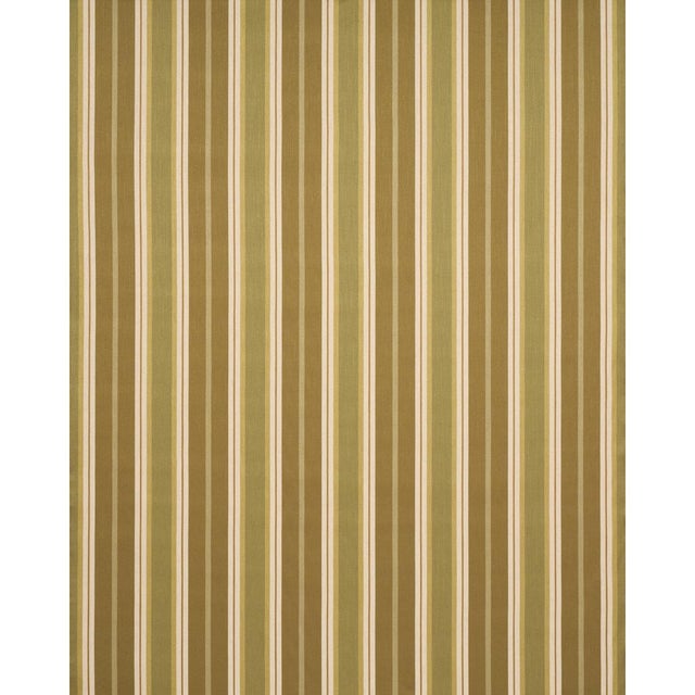 Traditional Sample - Schumacher Double Face Stripes Fabric In Chartreuse For Sale - Image 3 of 6