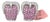 Late 20th Century Pair of 14K White Gold Estate Diamond & Pink Sapphire Buckle French Clip Earrings For Sale