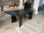 Large solid oak dining table with detachable legs and ebony wire brush finish. This item was custom made for me and is...
