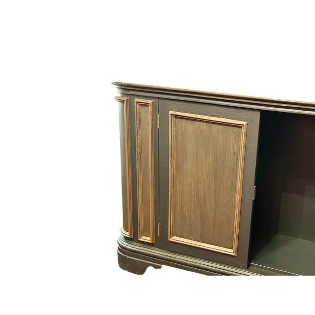 Substantial painted credenza by Banks Coldstone Co. of High Point, North Carolina, designed with the character of an...