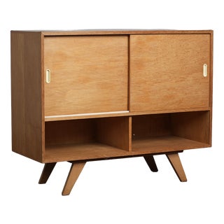 Sideboard with Sliding Doors attributed to Jiří Jiroutek, Czechoslovakia, 1960s For Sale