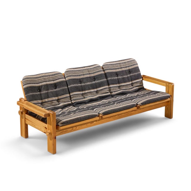 Yngve Ekström for Swedese Dymling Mid Century Swedish Pine Sofa For Sale - Image 9 of 9
