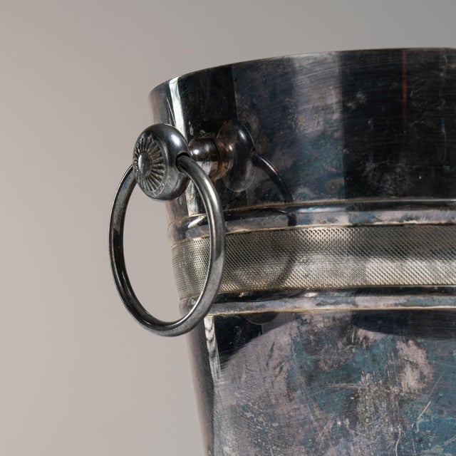 Mid 20th Century France Teal Silver Ice Bucket For Sale - Image 13 of 15