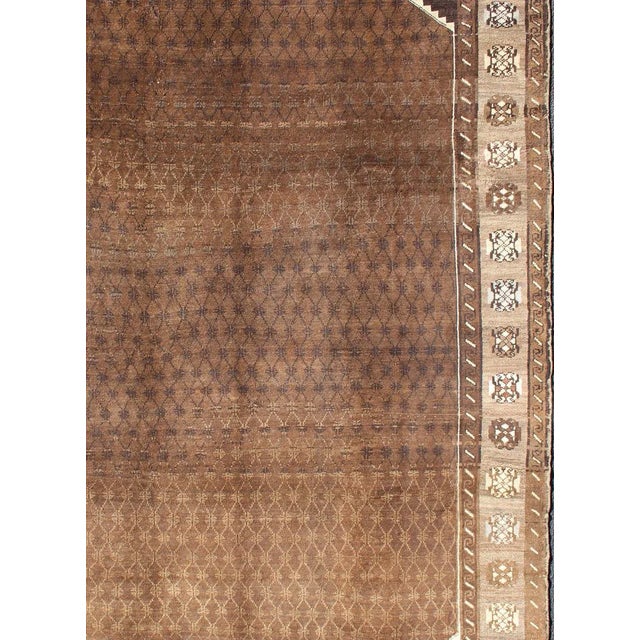 Measures: 6'4 x 9'7 Vintage Turkish rug with a modern Design in brown tones. Keivan Woven Arts / Rug /TU-HAC-09, country...