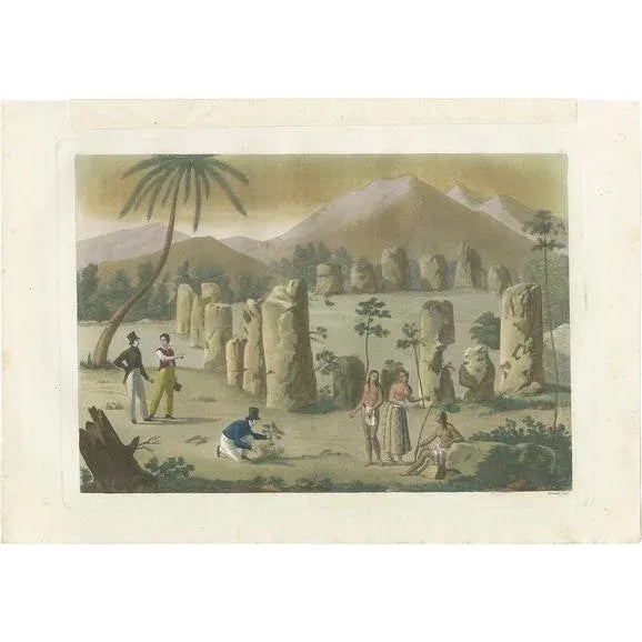 Early 19th Century Ferrario, The Ancient Pillars on Rota Island, 1831, Print For Sale - Image 5 of 5