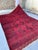 Red Turkmen Bokhara Hand-Knotted Wool Rug - 7'1" X 9'8" For Sale - Image 9 of 12