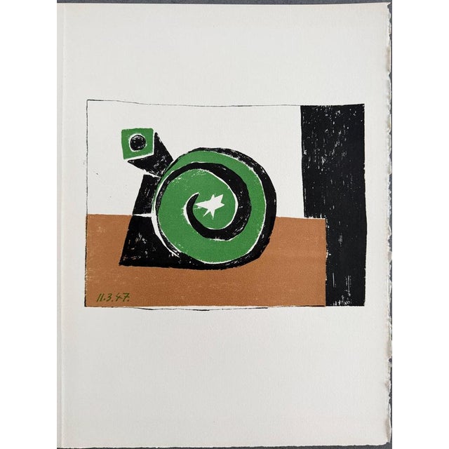 Pablo Picasso, Composition en Troi Couleurs, 1957, Lithograph For Sale - Image 7 of 9