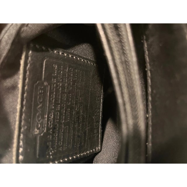 Vintage Coach Black Nylon & Leather Tote Bag Shoulder Purse Creed Tag N6C-6204 For Sale In San Francisco - Image 6 of 6