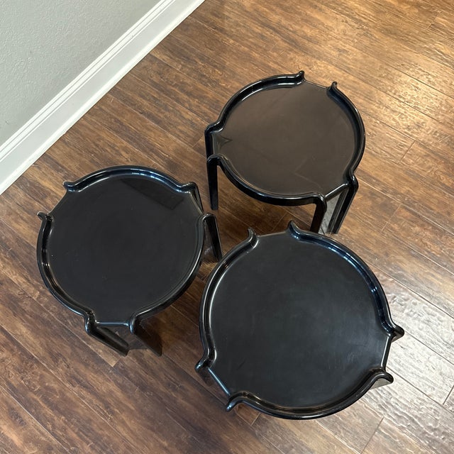 Set of 3 Kartell Stacking Tables by Giotto Stoppino For Sale - Image 9 of 10