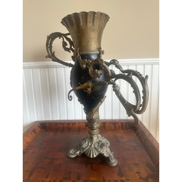Antique Bradley and Hubbard Neptune Mantle Vase. For Sale - Image 4 of 5
